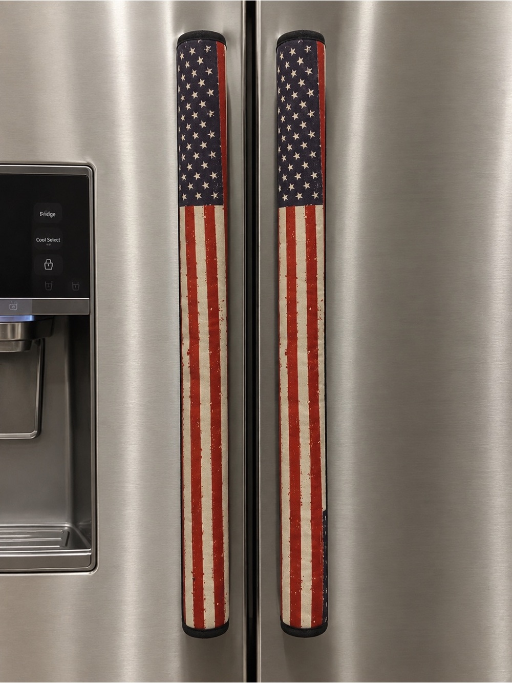 American Flag Refrigerator Handle Covers - Red, White & Blue